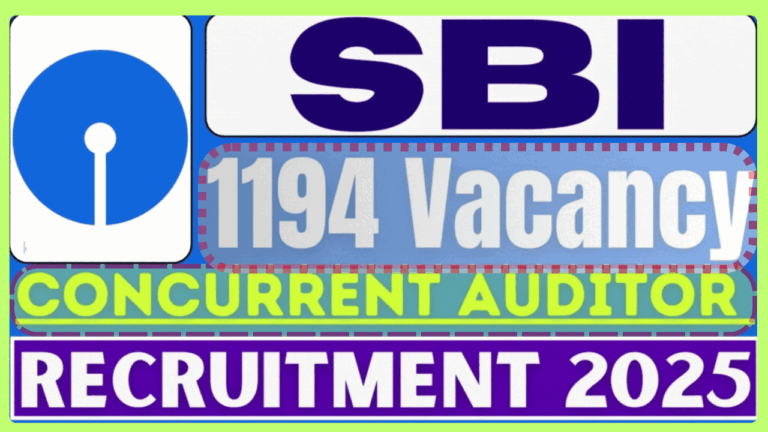 SBI Concurrent Auditor Recruitment 2025